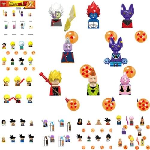 Anime Dragon Ball Z Building Blocks Super Saiyan Guko Vegeta Frieza Gotenks Kuririn Action Figures Bricks Toys Gifts Kids Toys