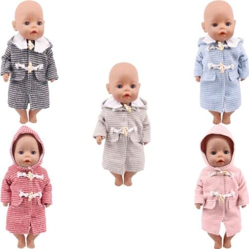 Doll clothes, hooded jacket, five styles, suitable for 18-inch American dolls and 43 cm bald dolls, childrens birthday gifts