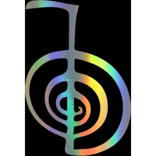 Hot Interesting KK Vinyl Car Sticker Decals Styling Art Cho Ku Rei Reiki Symbol Car Window Decor Bumper Car Applique KK