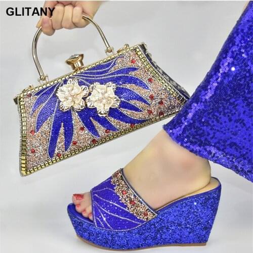 New Arrival Platform Stiletto Heels Shoes and Bag for Party Wedding 2021 Fashion Women Size 43 Women Shoe Party Pumps with Purse
