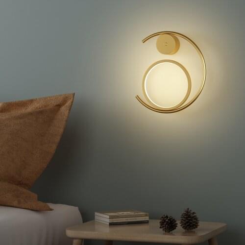 New Wall Lamp Modern Minimalist Background Wall Lamp Bedroom Lamp Creative Aisle Lighting Warm Decoration Bedside Lamp