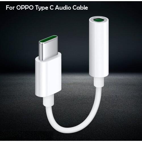 Original USB Type C To 3.5mm Earphone Jack Adapter Aux Audio For OPPO Ace Ace2 Reno 2 3 4 5 Pro R17 Usb-c Music Converter Cable