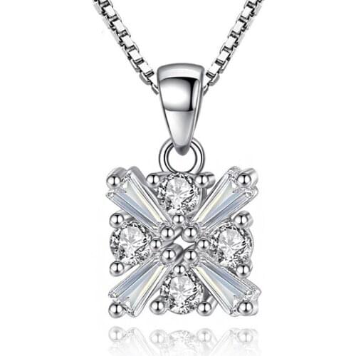Ice Zirconia Crystal Tiny Pendant Necklaces Choker Silver Color Womens Necklaces Accessories Fashion Party Wedding Jewelry Gift