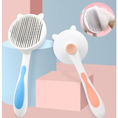 Dog Hair Removal Comb Automatic Hair Brush Trimmer Grooming Cats Comb Pet Products Cat Flea Comb Pet Comb for Dogs Grooming Tool