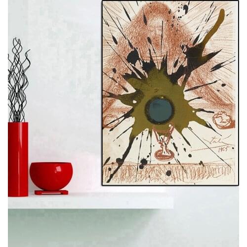 Salvador Dali Surreal Idea Abstract Human Face Oil Painting Canvas Posters and Prints Cuadros Wall Art Pictures for Living Room