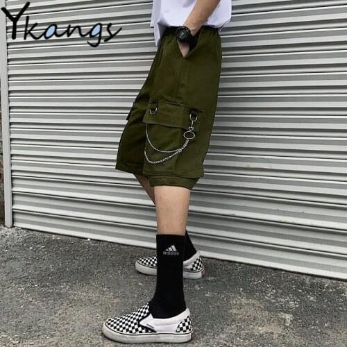 Big Pocket Punk Clothing Baggy Sweat Shorts Y2k Ladies High Waist Summer Black Biker Fashion Cargo Short Women Korean Style New