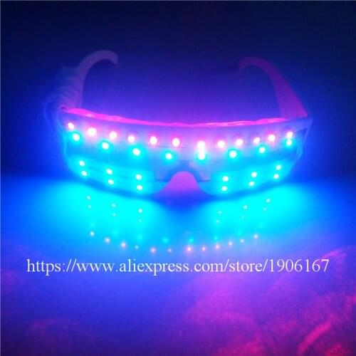 Blue luminous flashing led light glasses red laser show glassess christmas halloween party stage show laserman glassess
