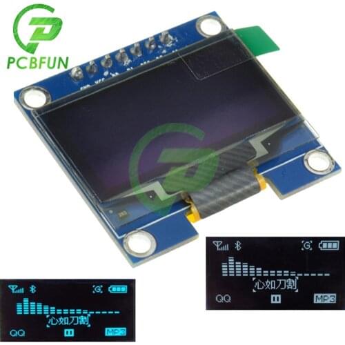 White Color 128X64 1.3 inch OLED LCD LED Display Module For Arduino 1.3" IIC SPI Communicate -30 C-70 C Sh1106 Driver IC 3V-5V