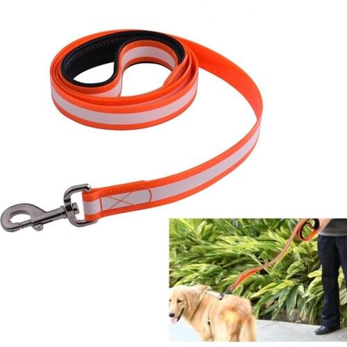 Reflective Dog Collar Dog Leash Waterproof Pet Training Leash Night Safety Hand Free Dog Lead for Medium and Large Dog