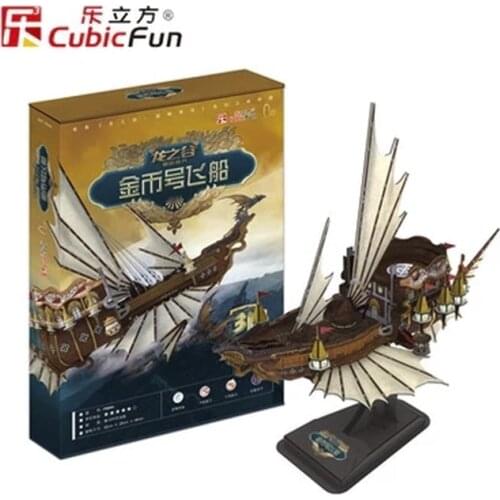 T87 NEW HOT DIY hand-assembled 3d three-dimensional puzzle toy ship model gold coin number gift toy