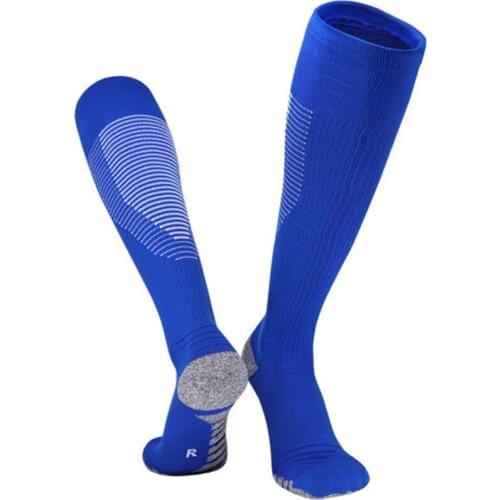 Adult Football Socks Long Tube Men Thick Towel Bottom Sports Training Socks Football Stockings Non-Slip Wear-Resistant Nylon