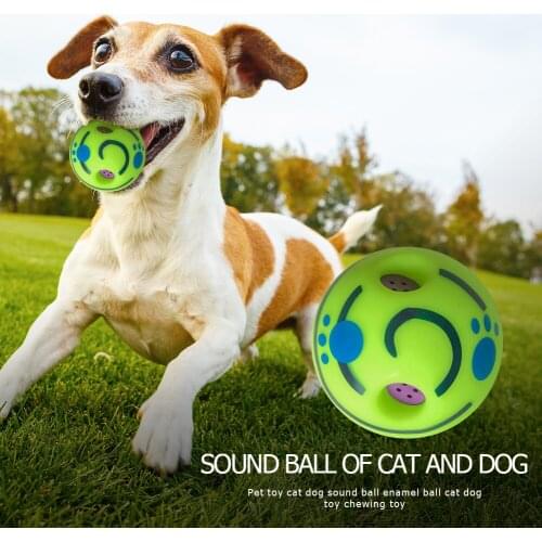 Dog Toy Fun Giggle Sounds Ball Pet Cat Dog Toys Silicon Jumping Interactive Toy Training Ball For Small Large Dogs