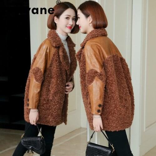 Coat Fur Real Female 100% Wool Jacket Sheepskin Genuine Leather Jacket Autumn Winter Coat Women Clothes 2021 Warm Tops ZT4818