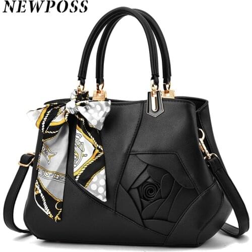 Newposs Women Bag Vintage Handbag Casual Tote Fashion Women Messenger Bags Shoulder Top-Handle Purse Wallet Leather Handbag sac