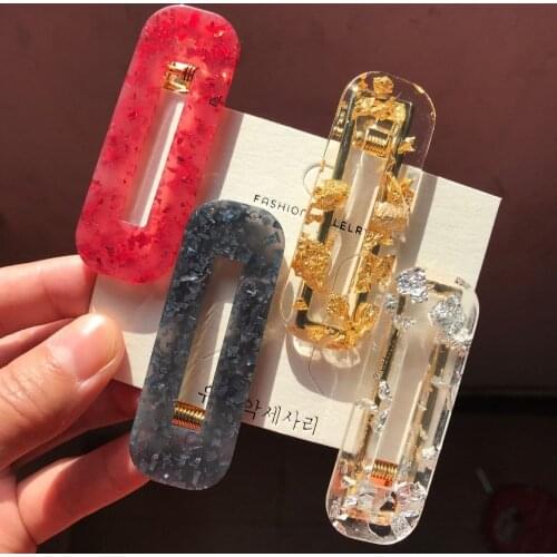 Acetate Hairpins Fashion Hair Jewelry for Women French Barrettes Girl Vintage Acrylic Leopard Hair Pins Duckbill Hairgrips