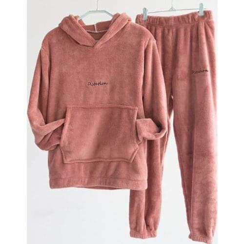 2021 Autumn Winter Thick Long Wear Set Women Two Pieces Outfits Warm Sweat Suits Female Hooded Tracksuit Sets for Women