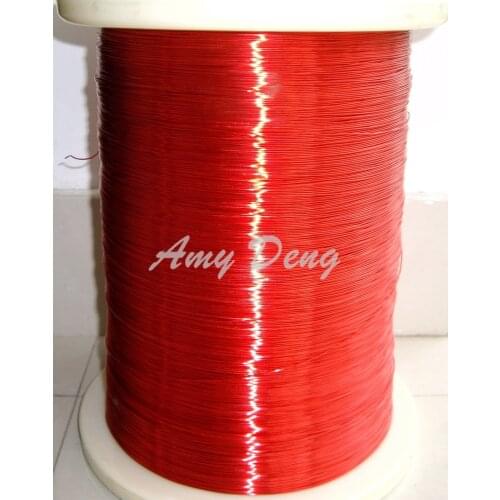 100 meters/lot 0.8 mm red new polyurethane enamelled wire copper wire QA-1-155 2UEW per meter for sale