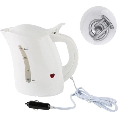 1000ML 12V Car Water Heater Hot Kettle Portable Water Heater Travel Auto for Tea Coffee Stainless Steel Vehicle Caravan