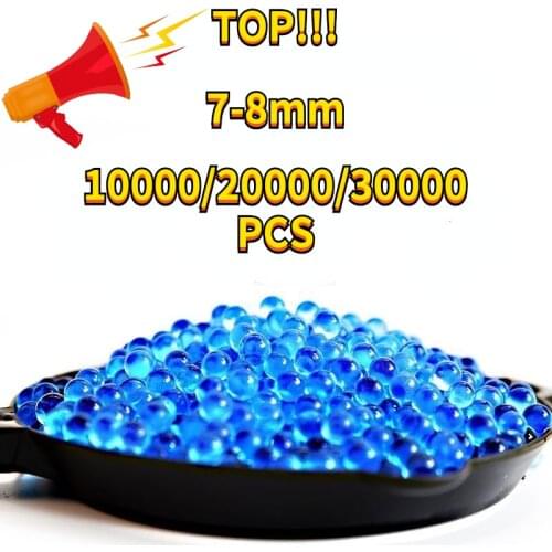 7-8mm 10000/20000/30000PCS Gel Blaster Children Boys Toys Water Gun Water Ammunition Bullet Accessories BB Gel Weapon Loroc
