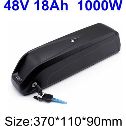 Hailong 48V 18Ah electric bicycle Battery for 1000W 48V 18AH Down Tube mountain Lithium Battery with 30A BMS+ USB Port+Charger
