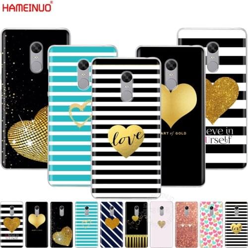 HAMEINUO gold heart love Cover phone Case for Xiaomi redmi 5 4 1 1s 2 3 3s pro PLUS redmi note 4 4X 4A 5A