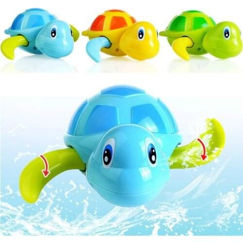 Tortoise Baby Water Toys Cute Animal Infant Classic Swim Turtle Beach Bath Toy Wound-up Chain Clockwork Kids игрушки для детей