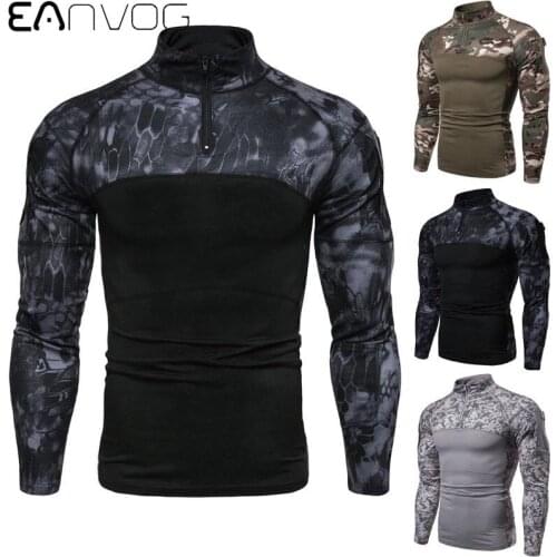 EAnvog Mens Camouflage T-Shirts
