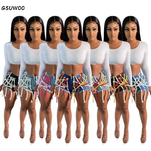 Женские летние джинсы GSUWOO China At AliExpress