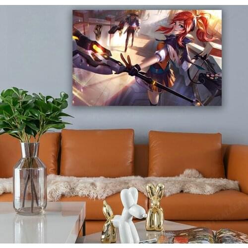 Artwork League of Legends Wall Decoration,Video Game Watercolor Print,Character Poster Print,Fantasy Art Print