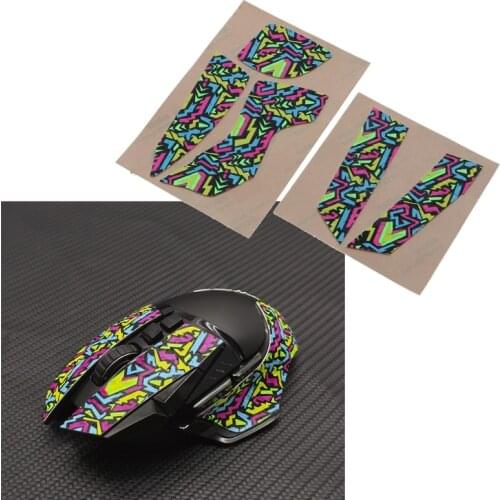 [Color-Aurora]Hotline Games Mouse Anti-slip Grip Tape for logitech G502 Gaming Mouse Upgrade Moisture Wicking Pre Cut