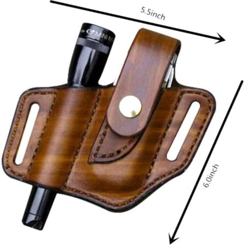 PU Leather Tactical Multifunction Belt Tool Pouch EDC Tool Storage Bag Pouch