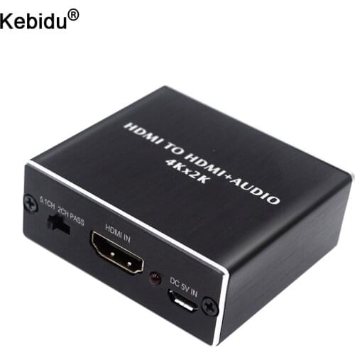 Kebidu Audio Extractor Optical TOSLINK SPDIF + 3.5mm Audio Extractor Converter HDMI-compatible Audio Splitter Adapter