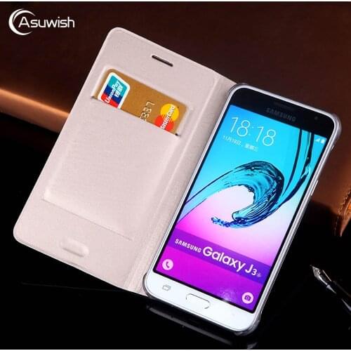 Flip Cover Wallet Leather Phone Case For Samsung Galaxy J3 2016 2015 GalaxyJ3 J 3 SM J320 J320F J320H J320FN SM-J320F SM-J320FN