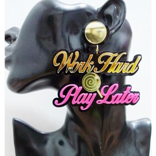 Fashion Super big Letter lollipop Drop Earrings for Women Hyperbole Colorful Long Acrylic earring Jewelry Wholsale E18075