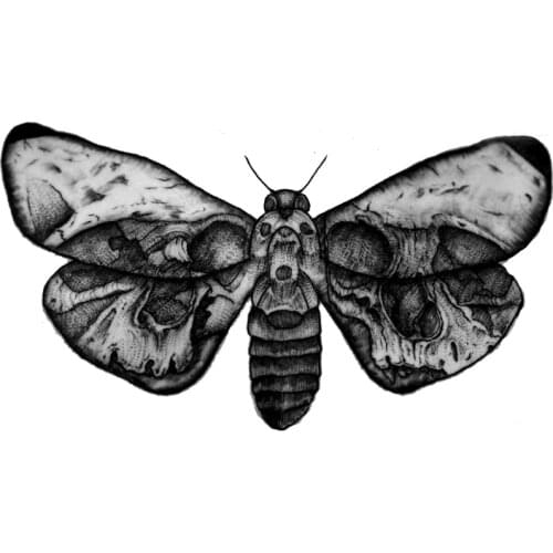 Moths Waterproof Temporary Tattoos Men Body Arm Sticker tattoo Sleeve Shoulder Tattoo sticker harajuku henna tattoo