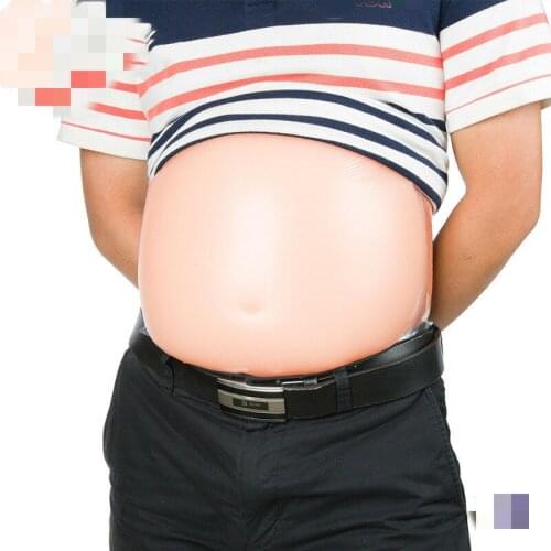 Soft Silicone Belly Prothesis Mans Big Beer Belly Prop Size L 1800g Men Bodysuit Belly Fat Belly Body Shaper