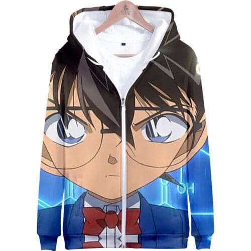 2020 New Detective Conan TV Zipper Hoodie 3D Cap Hoodies Sweatshirts Men/women Harajuku Casual Case Closed Hooded Pullover Full