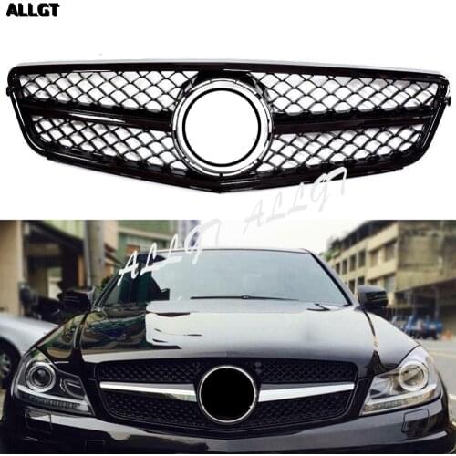 Front Grill Bumper Upper Grille Facelift Fit For Mercedes Benz W204 C-Class 2008 2009 2010 2011 2012 2013 2014 AMG Style