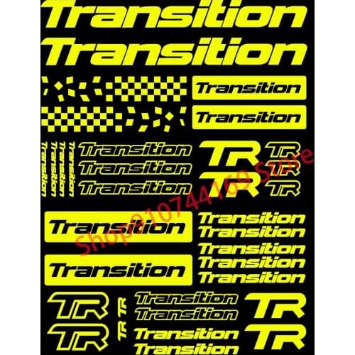 For Transition decals stickers sheet (cycling, mtb, bmx, road, bike) die-cut logo Car Styling