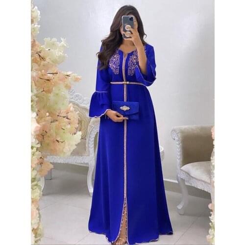 Beach Chiffon Evening Dresses Moroccan Caftan Cap Sleeve Elegant Lace Prom Party Celebrity Gowns Long Custom Made 2020