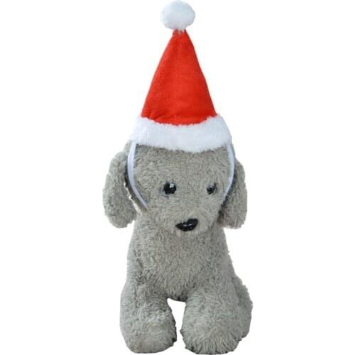 Pets Christmas Day Ornaments Cute Dogs Hat Scarf Red Acrylic Fibres Christmas Hat Cat Pet Accessories