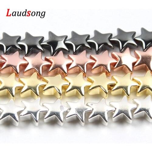 Rose Gold Black Natural Hematite Stone Beads Loose Spacer Stone Beads For Jewelry Making Diy Necklace Bracelet 8mm