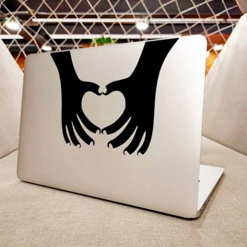 Cute Hand Heart Laptop Sticker for Macbook Pro Air 11 13 Retina 15 Inch Mac Book Case Skin Vinyl White Notebook Chromebook Decal
