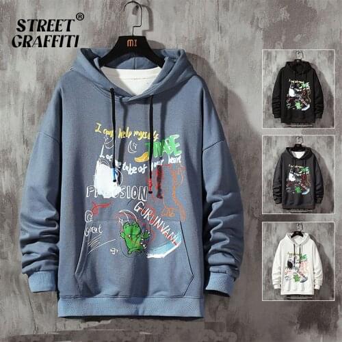 STREET GRAFFITI Men's Printed Hoodies