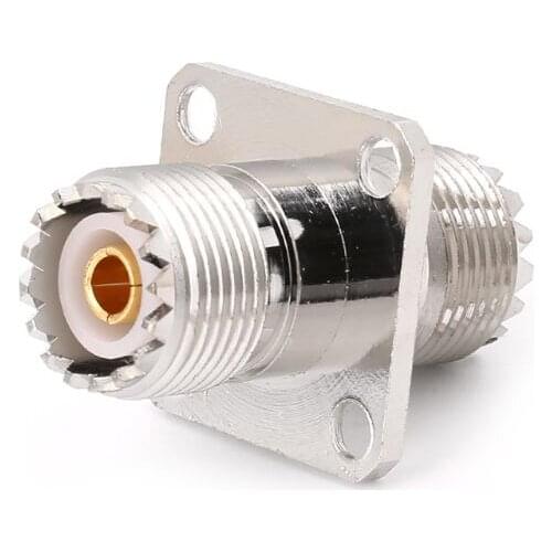 UHF SO239 Female To Female With Panel Mount RF Connector Coaxial Converter Adapter Straight