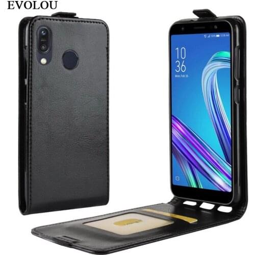 Vertical flip Cover for Asus Zenfone Max M1 ZB555KL Case Retro Open UP Down Leather Case for Asus ZB555kl Phone Bag R64 skin