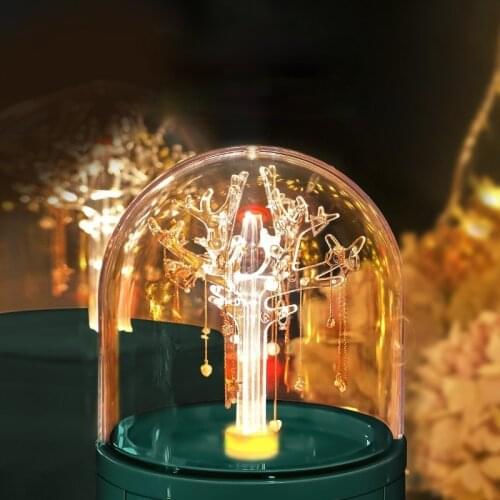 VoltaBox 2021 New LED Light Jewelry Box Transparent Visual Belt Drawer Jewelry Storage Box Necklace Earring Desktop Shelf