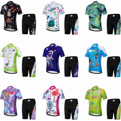 Weimostar 2019 Children Cycling Jersey Set Kids Breathable Biking shirts Short Sleeve 3D Gel Pad Shorts Bicycle Clothing Suit