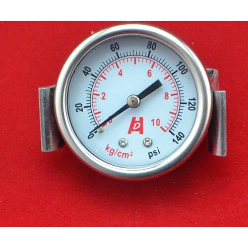 Y50-ZV 2" 50mm 140psi pressure gauge ,10kg/cm2 manometer ,PT1/4" back thread with U-clamp