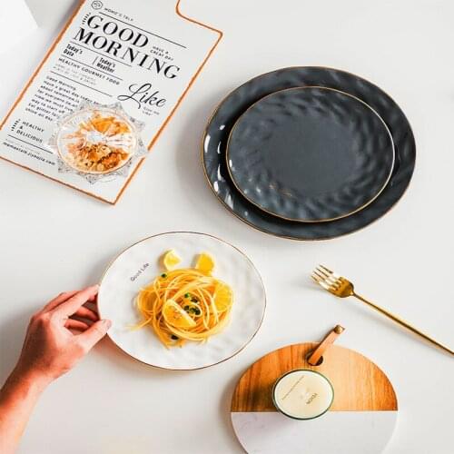 1PCS Phnom Penh Nordic Western-Style Western Dinner Plate Creative Ceramic Tableware Set Hotel Household Breakfast Fruits Dish